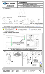 Subaru SOA801P000 Serie Instructions D'installation