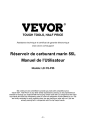 VEVOR LD-YG-P55 Manuel De L'utilisateur