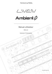 Sonicware LIVEN Ambient Manuel Utilisateur