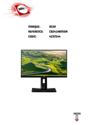 Acer CB241HBMIDR Manuel De L'utilisateur