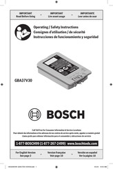 Bosch 1600A031G4 Consignes D'utilisation/De Sécurité