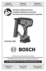 Bosch GTH18V-18M Consignes D'utilisation/De Sécurité