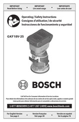 Bosch GKF18V-25N Professional Consignes D'utilisation/De Sécurité