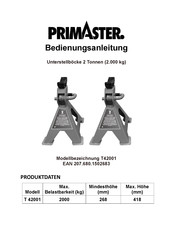 PrimAster T 42001 Manuel D'utilisation