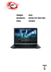 Acer ASPIRE V17 Nitro VN7-792G-78CC Manuel D'utilisation