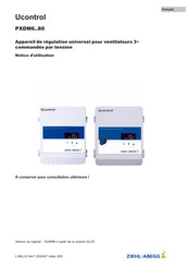 ZIEHL-ABEGG Ucontrol PXDM10AZ Notice D'utilisation