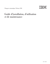 IBM Ultrium 3581 Guide D'installation, D'utilisation Et De Maintenance