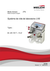 Welch LVS 105 T Mode D'emploi