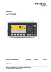 Minebea Intec Basic PR 5500/80 Mode D'emploi