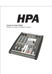 HPA PROMIX 6 Mode D'emploi