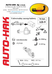 AUTO-HAK AH-9 Instructions De Montage