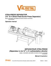 VALMETAL 2374-00101 Manuel D'opération