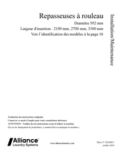 Alliance Laundry Systems FCSF 2700/500 Installation Et Maintenance