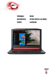 Acer AN515-52 Manuel D'utilisation