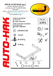 AUTO-HAK A35A Instructions De Montage