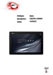 Asus ZenPad Z301MF-1H006A Manuel Électronique