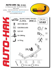 AUTO-HAK SY03 Instructions De Montage