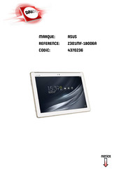 Asus ZenPad 10 Z301MF-1B006A Manuel Électronique