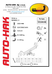 AUTO-HAK TE01H Instructions De Montage