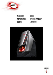 Asus Republic of Gamers ROG GT51CA-FR015T Manuel De L'utilisateur