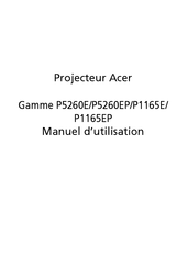 Acer P5260EP Serie Manuel D'utilisation