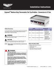 Vollrath Cayenne FTA1024 Instructions D'installation