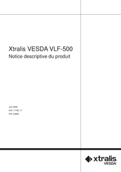 Xtralis VESDA VLF-500 Notice Descriptive Du Produit