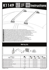 Yakima K1149 Instructions