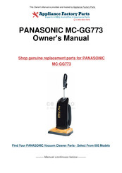 Panasonic MC-GG773 Manuel D'utilisation