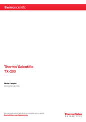 Thermo Scientific TX-200 Mode D'emploi