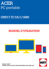 Acer CN517 I7/16/1/1660 Manuel D'utilisation