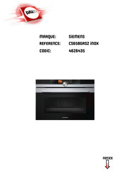 Siemens CS658GRS2 INOX Mode D'emploi