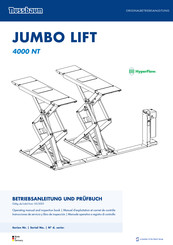 Nussbaum JUMBO LIFT 4000 NT Manuel D'exploitation