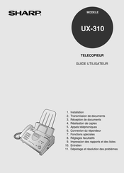 Sharp UX-310 Guide Utilisateur