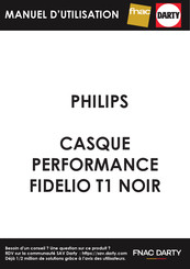 Philips PERFORMANCE FIDELIO T1 Mode D'emploi