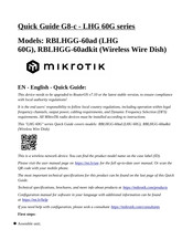 MikroTik RBLHGG-60adkit Guide Rapide