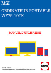 MSI WF75-10TK Manuel D'utilisation