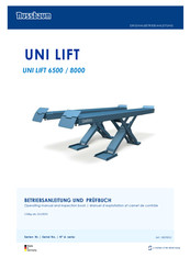 Nussbaum UNI LIFT 8000 Manuel D'instructions