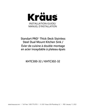 Kraus Standart PRO KHTC302-32 Manuel D'installation