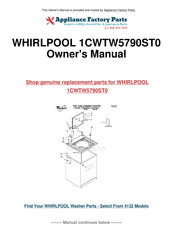 Whirlpool 1CWTW5790ST0 Instructions D'utilisation