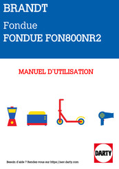 Brandt FON800NR2 Manuel D'instructions