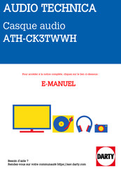 Audio-Technica ATH-CK3TW Manuel De L'utilisateur