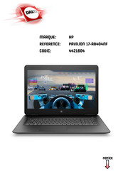 HP PAVILION 17-AB404NF Manuel De L'utilisateur