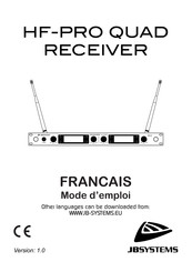 JB Systems HF-PRO QUAD RECEIVER Mode D'emploi