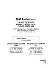 Universal Laser Systems PLS6.60 Manuel D'utilisation