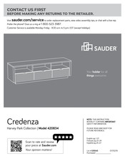 Sauder Credenza Harvey Park Instructions D'assemblage