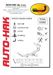 AUTO-HAK O102 Instructions De Montage