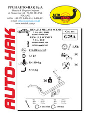 AUTO-HAK G25A Instructions De Montage