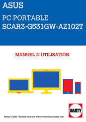 Asus SCAR3-G531GW-AZ102T Mode D'emploi