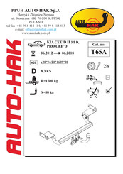 AUTO-HAK T65A Instructions De Montage